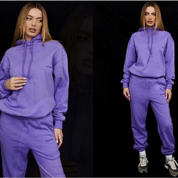 HOUSE OF CB 'Halo' Purple Oversized Hoodie NWOT - Picture 3 of 6
